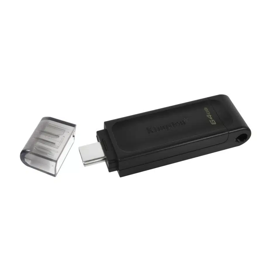 Kingston DT70/64GB DT70 DataTraveler, 64GB, USB Type-C, USB 3.2 Gen 1, Cap, Black 4 Kingston DT70/64GB DT70 DataTraveler, 64GB, USB Type-C, USB 3.2 Gen 1, Cap, Black - Afbeelding 4