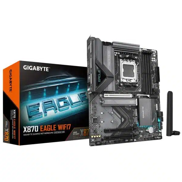 Gigabyte X870 EAGLE WIFI7, ATX, AMD AM5, 4x DIMM DDR5, Dual USB4 Type-C, 2.5 Gbe, Wi-Fi7 1 Gigabyte X870 EAGLE WIFI7, ATX, AMD AM5, 4x DIMM DDR5, Dual USB4 Type-C, 2.5 Gbe, Wi-Fi7