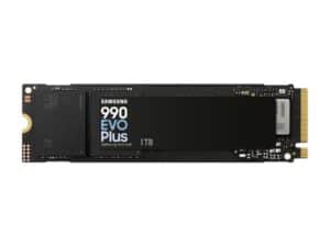 Samsung MZ-V9S1T0BW 990 EVO Plus SSD, 1 TB, M.2, PCIe 4.0, 7150 MB/s, 1350000 IOPS, Black