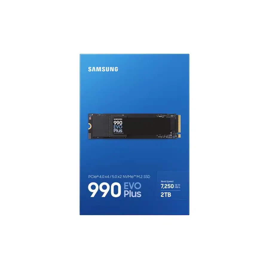 Samsung MZ-V9S2T0BW MZ-V9S2T0 990 EVO Plus SSD, 2 TB, M.2, PCie 4.0, 7150 MB/s, 1350000 IOPS, Black 5 Samsung MZ-V9S2T0BW MZ-V9S2T0 990 EVO Plus SSD, 2 TB, M.2, PCie 4.0, 7150 MB/s, 1350000 IOPS, Black - Afbeelding 5