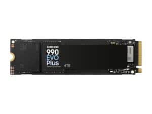 Samsung MZ-V9S4T0BW MZ-V9S4T0 EVO 990 Plus SSD, 4 TB, M.2, PCIe 4.0, 7150 MB/s, 1350000 IOPS, Black