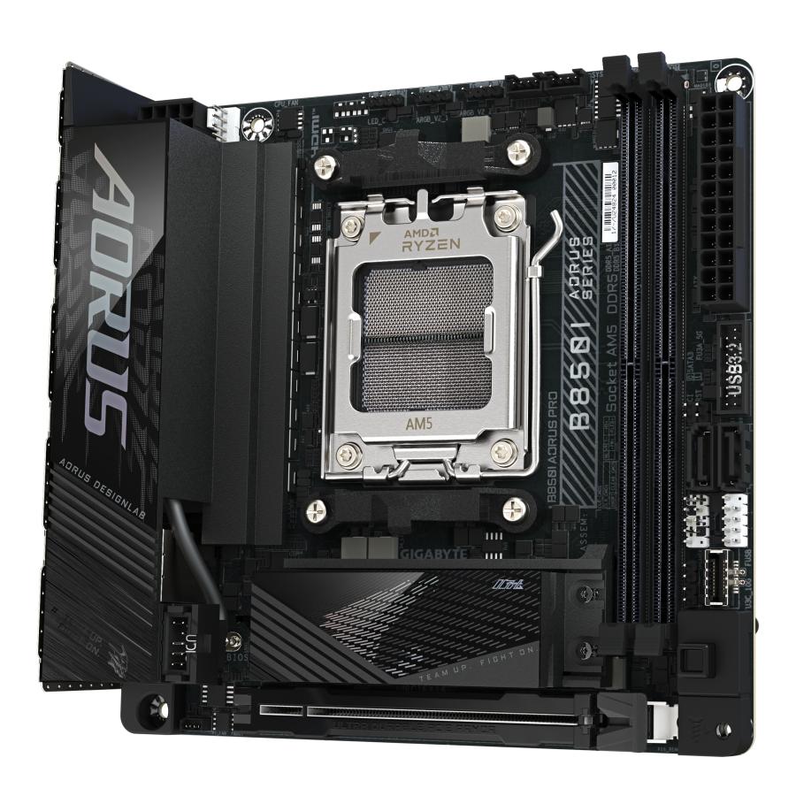 Gigabyte B850I AORUS PRO, Mini-ITX, AMD AM5, B850, 2x DDR5 8400(O.C) 2.5 GbE, Wi-Fi 7, BT 5.4, USB-C 3 Gigabyte B850I AORUS PRO, Mini-ITX, AMD AM5, B850, 2x DDR5 8400(O.C) 2.5 GbE, Wi-Fi 7, BT 5.4, USB-C - Afbeelding 3