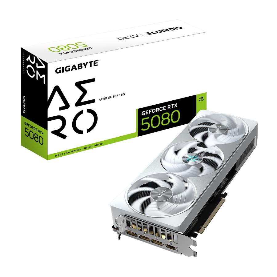 Gigabyte GV-N5080AERO OC-16GD GeForce RTX 5080 AERO OC SFF 16G , 16GB, GDDR7, 256bit, PCIe 5.0 1 Gigabyte GV-N5080AERO OC-16GD GeForce RTX 5080 AERO OC SFF 16G , 16GB, GDDR7, 256bit, PCIe 5.0