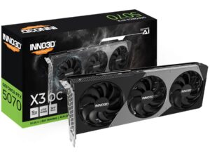 INNO3D N50703-12D7X-195064L GEFORCE RTX 5070 X3 OC, 12 GB, GDDR7, 192-bit, 28 Gbps, 672 GB/s, 650W