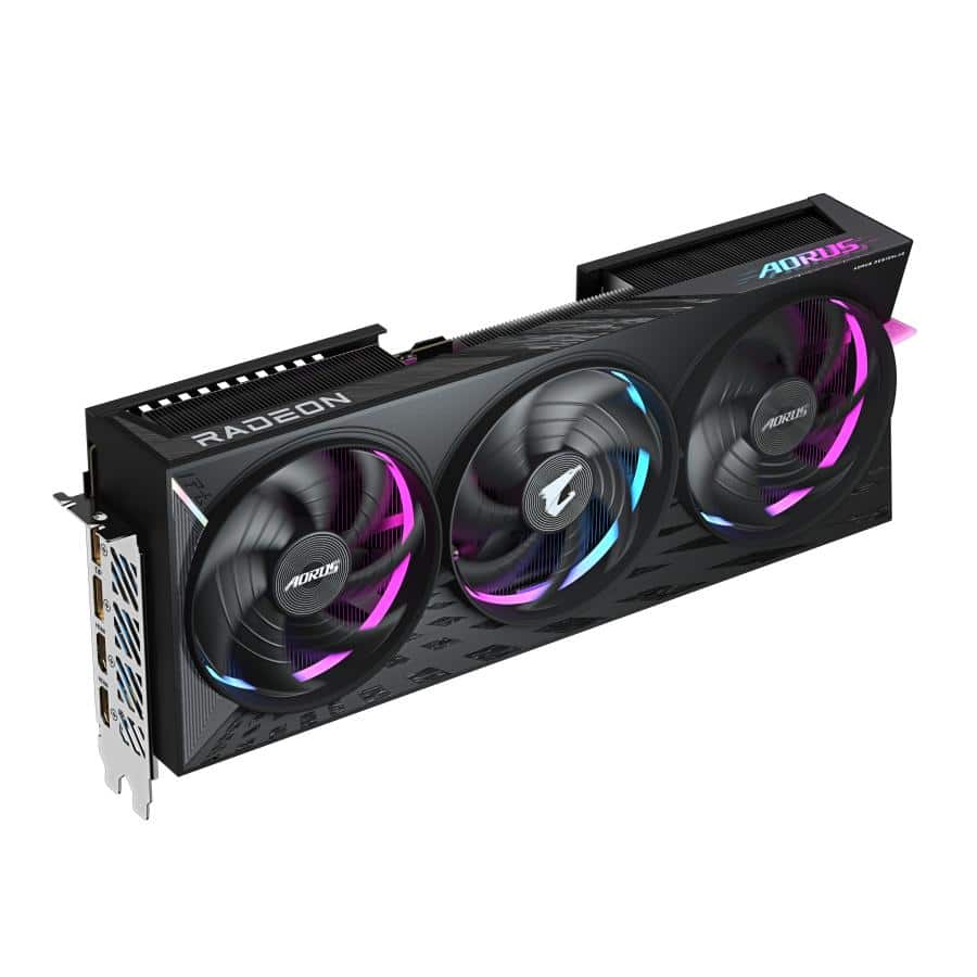 Gigabyte GV-R9070XTAORUS E-16GD AORUS Radeon RX 9070 XT ELITE 16G, 16GB GDDR6, 256bit, PCIe 5.0 5 Gigabyte GV-R9070XTAORUS E-16GD AORUS Radeon RX 9070 XT ELITE 16G, 16GB GDDR6, 256bit, PCIe 5.0 - Afbeelding 5