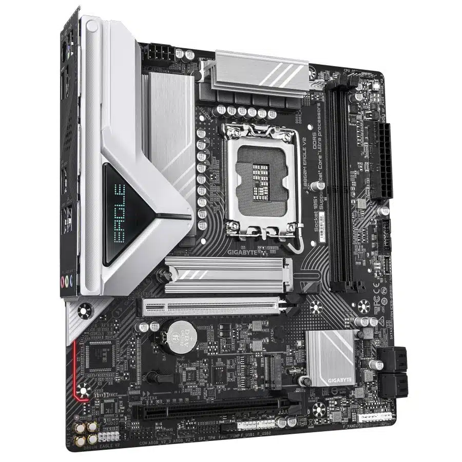 Gigabyte B860M EAGLE V2, mATX, Intel LGA1851, B860, 2x DDR5, 2.5GbE, USB Type-C 3.2 Gen 1 3 Gigabyte B860M EAGLE V2, mATX, Intel LGA1851, B860, 2x DDR5, 2.5GbE, USB Type-C 3.2 Gen 1 - Afbeelding 3