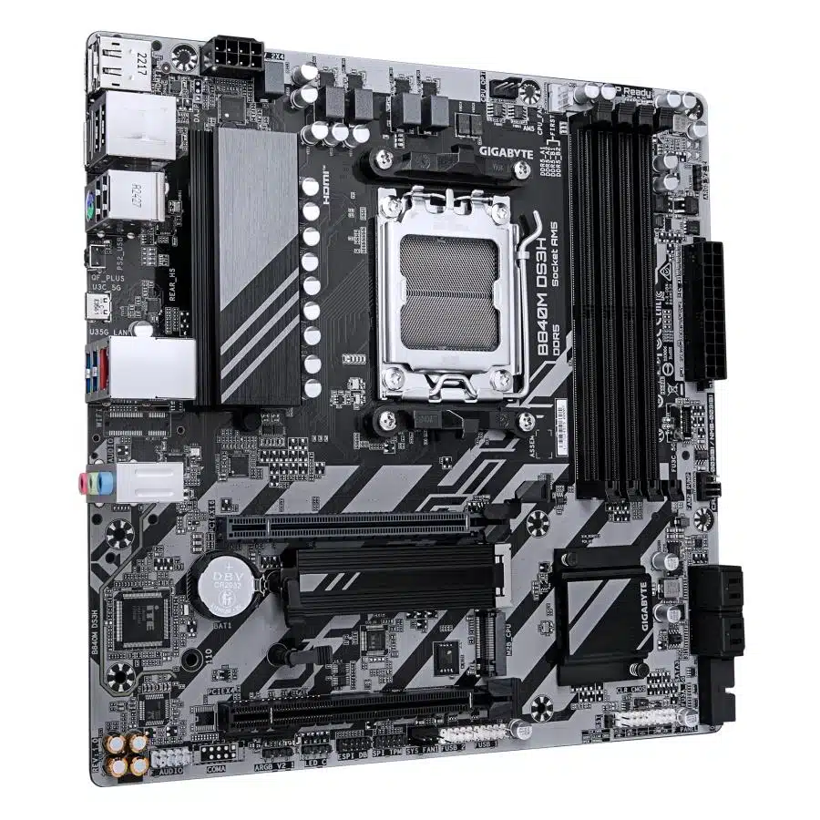 Gigabyte B840M DS3H, mATX, AMD AM5, DDR5, 2x PCIe 4.0 M.2, 2.5GbE LAN, USB 3.2 Gen 1 3 Gigabyte B840M DS3H, mATX, AMD AM5, DDR5, 2x PCIe 4.0 M.2, 2.5GbE LAN, USB 3.2 Gen 1 - Afbeelding 3