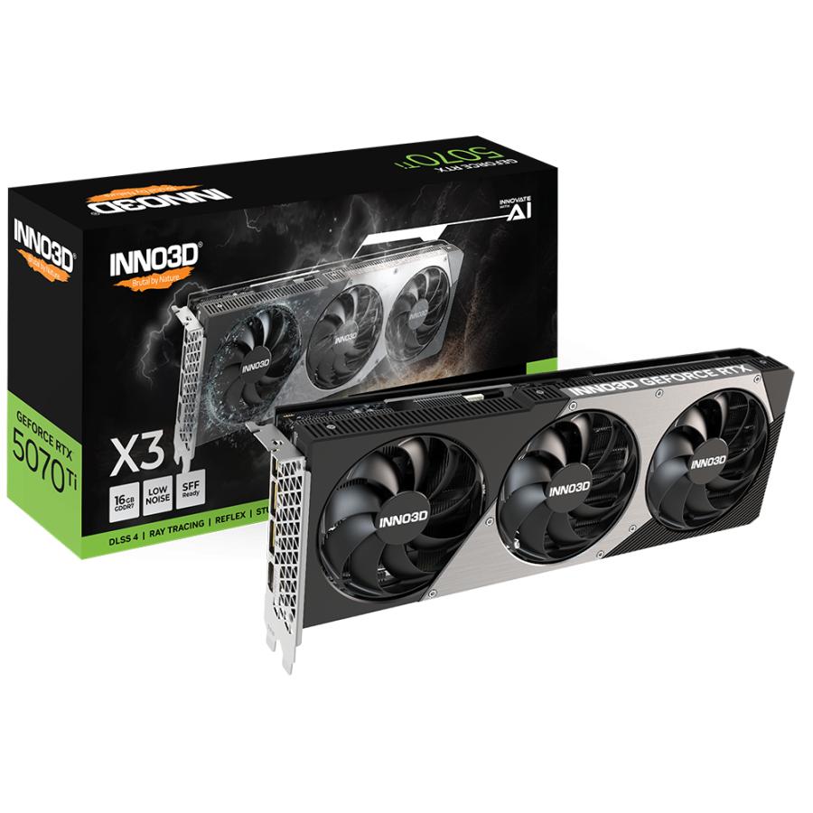 INNO3D N507T3-16D7X-176068W RTX5070TI X3 OC White 16GB GDDR7 HDMI 3xDP 1 INNO3D N507T3-16D7X-176068W RTX5070TI X3 OC White 16GB GDDR7 HDMI 3xDP