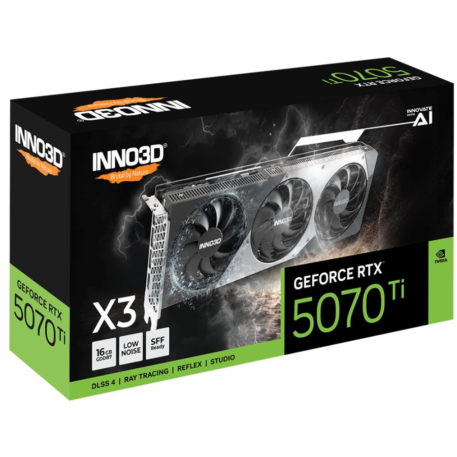 INNO3D N507T3-16D7X-176068W RTX5070TI X3 OC White 16GB GDDR7 HDMI 3xDP 3 INNO3D N507T3-16D7X-176068W RTX5070TI X3 OC White 16GB GDDR7 HDMI 3xDP - Afbeelding 3