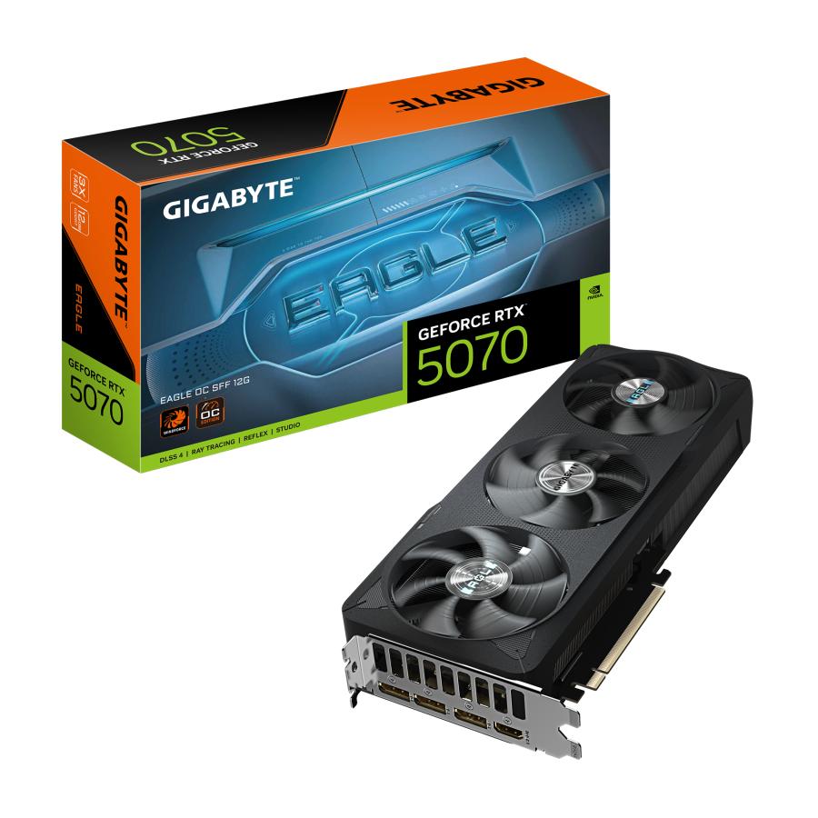 Gigabyte GV-N5070EAGLE OC-12GD GeForce RTX 5070 EAGLE OC SFF 12G, 12 GB, GDDR7, 192 bit, PCIe 5.0 1 Gigabyte GV-N5070EAGLE OC-12GD GeForce RTX 5070 EAGLE OC SFF 12G, 12 GB, GDDR7, 192 bit, PCIe 5.0