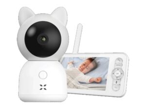 XENON X7202 Smart Baby camera with monitor, Wi-Fi, 2.4 Ghz, 3 MP, 2-way audio, SD, White