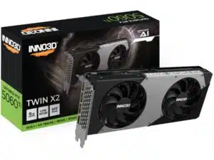 INNO3D N506T2-08D7-193075N INNO3D GeForce RTX™ 5060 Ti 8GB TWIN X2, 8 GB, GDDR7, 128-bit, 650 W