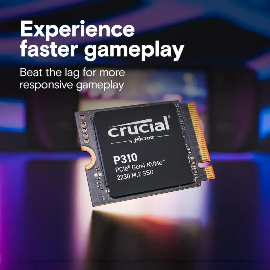 Crucial CT2000P31 P310 SSD, 2 TB, M.2 NVMe, PCIe Gen 4x4, 3D NAND, 7100/ 6000 MB/s, Heatsink 4 Crucial CT2000P31 P310 SSD, 2 TB, M.2 NVMe, PCIe Gen 4x4, 3D NAND, 7100/ 6000 MB/s, Heatsink - Afbeelding 4
