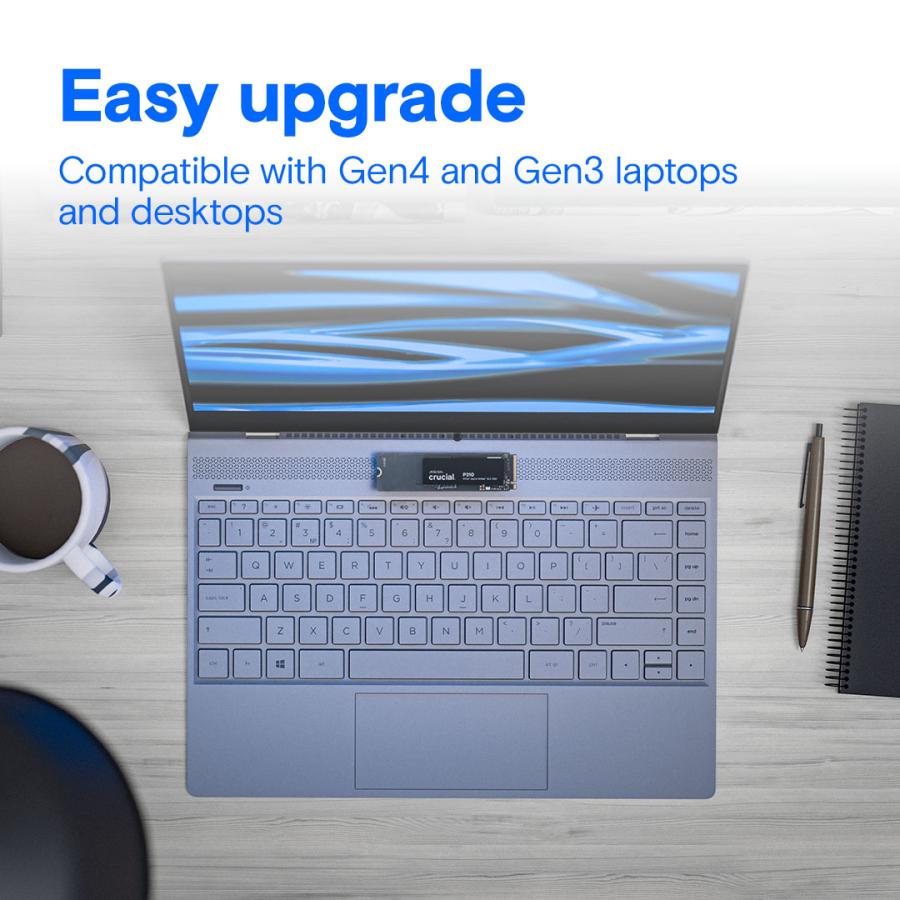 Crucial CT500P310SSD8 P310 SSD, 500 GB, M.2 NVMe, PCIe Gen4, 3D NAND, 6600/ 3500 MB/s 3 Crucial CT500P310SSD8 P310 SSD, 500 GB, M.2 NVMe, PCIe Gen4, 3D NAND, 6600/ 3500 MB/s - Afbeelding 3