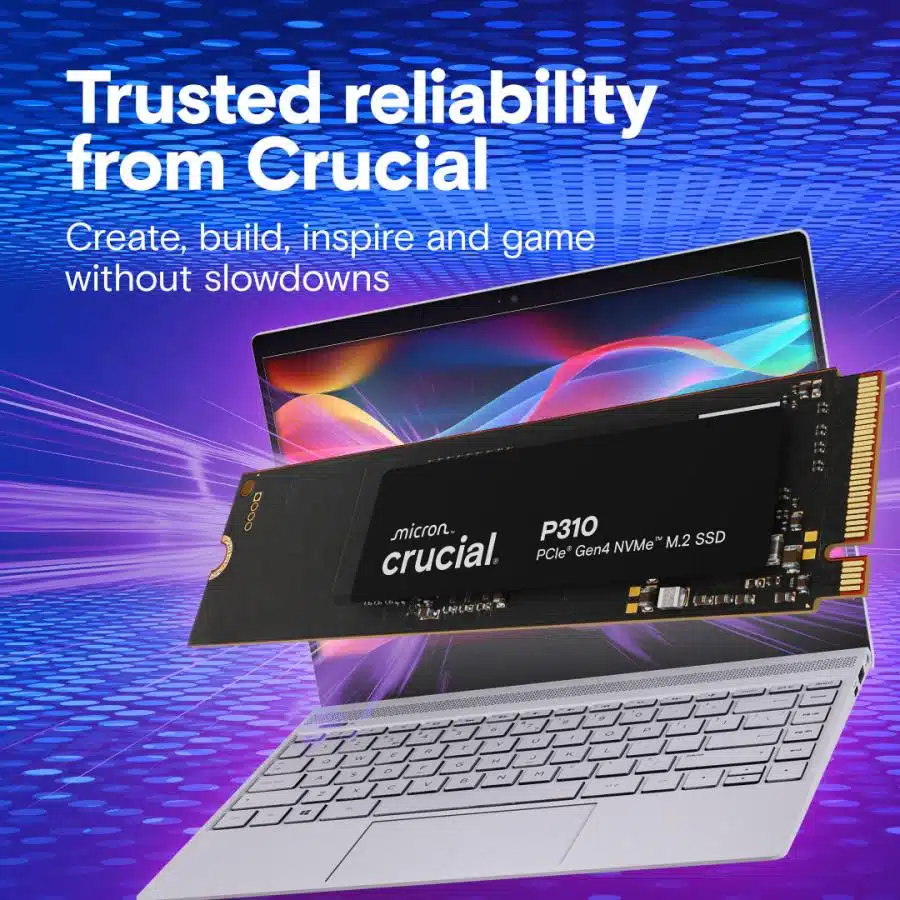 Crucial CT500P310SSD8 P310 SSD, 500 GB, M.2 NVMe, PCIe Gen4, 3D NAND, 6600/ 3500 MB/s 5 Crucial CT500P310SSD8 P310 SSD, 500 GB, M.2 NVMe, PCIe Gen4, 3D NAND, 6600/ 3500 MB/s - Afbeelding 5