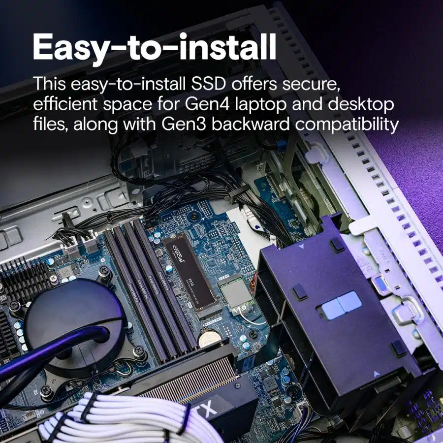 Crucial CT1000P310SSD8 P310 SSD, 1 TB, M.2 PCIe Gen4 NVMe, 3D NAND, 7100/ 6000 MB/s 4 Crucial CT1000P310SSD8 P310 SSD, 1 TB, M.2 PCIe Gen4 NVMe, 3D NAND, 7100/ 6000 MB/s - Afbeelding 4