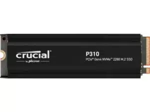 Crucial CT1000P310SSD5 P310 SSD, 1 TB, M.2 PCIe Gen4 NVMe, 3D NAND, 7100/ 6000 MB/s, Heatsink