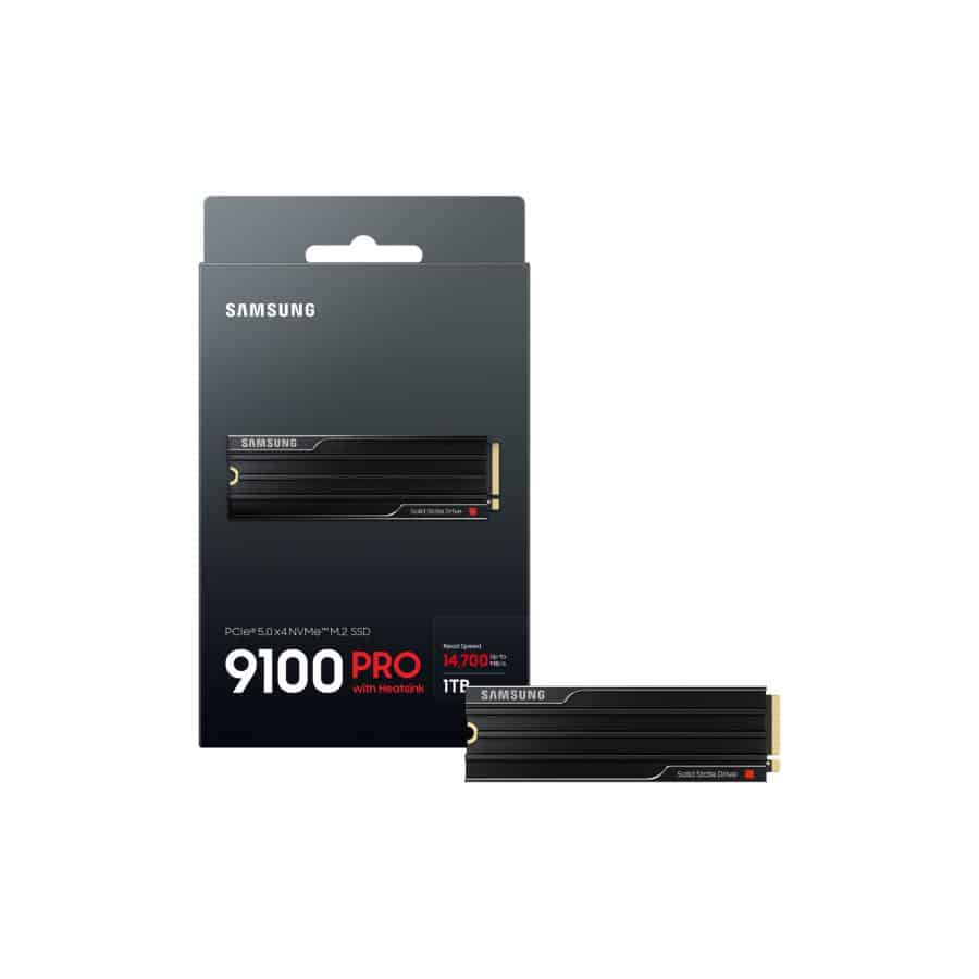 Samsung MZ-VAP1T0CW 9100 PRO Heatsink PCIe® 5.0 NVMe™ M.2 SSD - 1 TB, 1 TB, M.2, 14700 MB/s 3 Samsung MZ-VAP1T0CW 9100 PRO Heatsink PCIe® 5.0 NVMe™ M.2 SSD - 1 TB, 1 TB, M.2, 14700 MB/s - Afbeelding 3