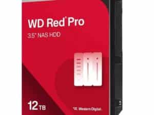 Western Digital WD122KFBX Red Pro internal hard drive, 12 TB, 3.5", Serial ATA3, 7200 RPM, 512 MB