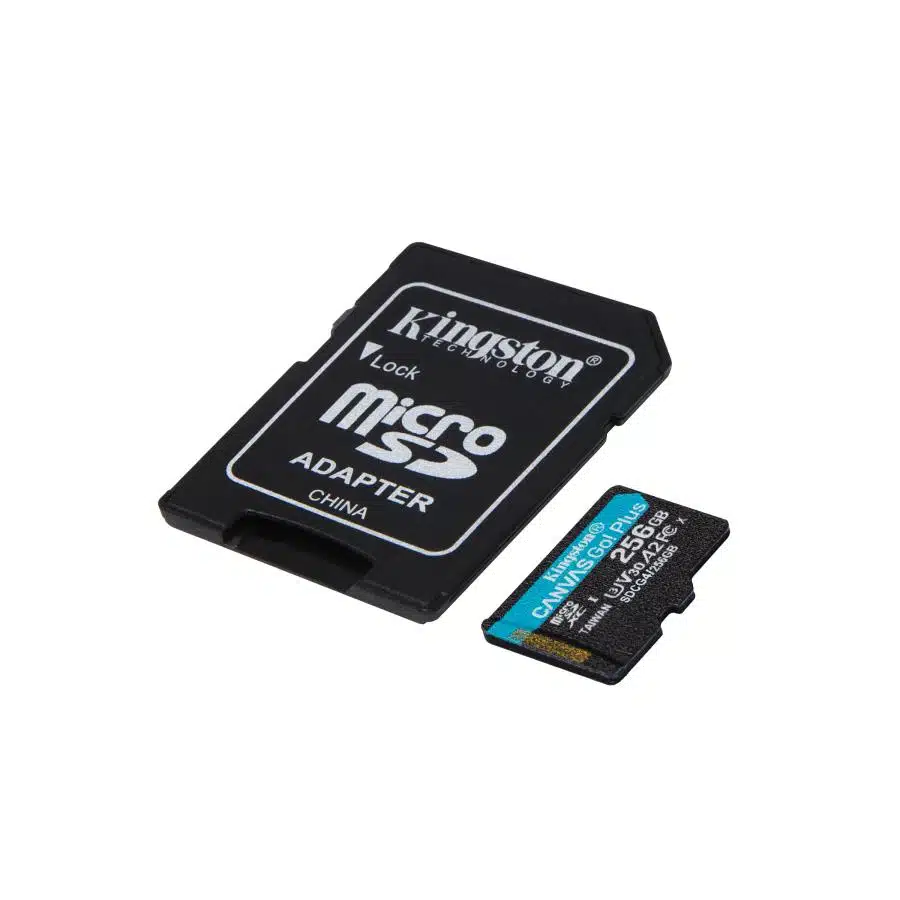Kingston SDCG4/256GB Canvas Go! Plus microSDXC w/ adapter, 256 GB, 200MB/s A2 U3 V30 Class 10, UHS-I 3 Kingston SDCG4/256GB Canvas Go! Plus microSDXC w/ adapter, 256 GB, 200MB/s A2 U3 V30 Class 10, UHS-I - Afbeelding 3