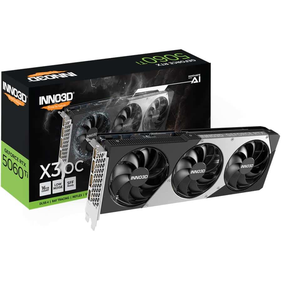 INNO3D N506T3-16D7X-191073L GEFORCE RTX 5060 Ti 16GB X3 OC 16 GB, GDDR7, 128-bit, 448 GB/s 1 INNO3D N506T3-16D7X-191073L GEFORCE RTX 5060 Ti 16GB X3 OC 16 GB, GDDR7, 128-bit, 448 GB/s