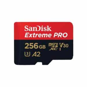 SanDisk SDSQXCD-256G-GN6MA Extreme PRO MicroSDXC w/ adapter, 256 GB, V30 A2 UHS-I U3 , 200 MB/s