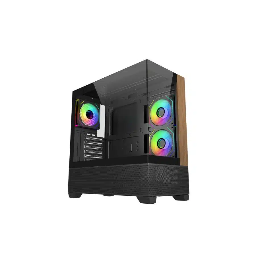 Cooler Master E690-KHNN-S00 Elite 690 WOOD Black, 270° Full-View Tempered Glass, Seamless Bevel 1 Cooler Master E690-KHNN-S00 Elite 690 WOOD Black, 270° Full-View Tempered Glass, Seamless Bevel