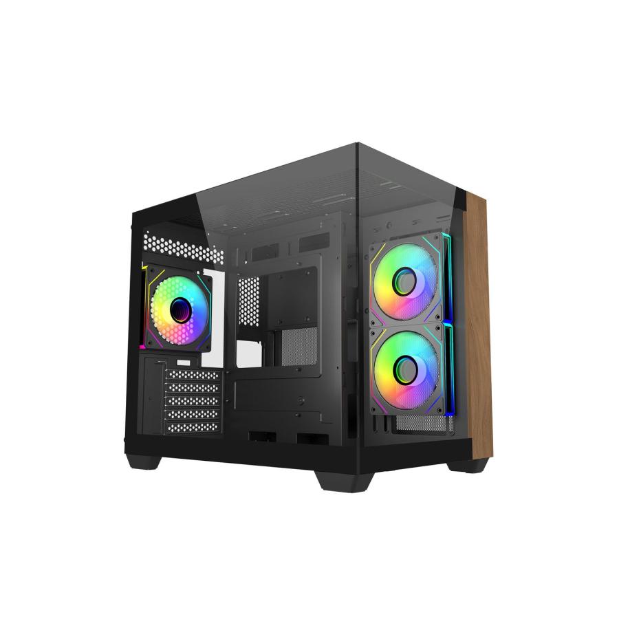 Cooler Master E481-KHNN-S00 Elite 481 WOOD Black, mATX, Front Panel, 70° Full-View Tempered Glass 1 Cooler Master E481-KHNN-S00 Elite 481 WOOD Black, mATX, Front Panel, 70° Full-View Tempered Glass