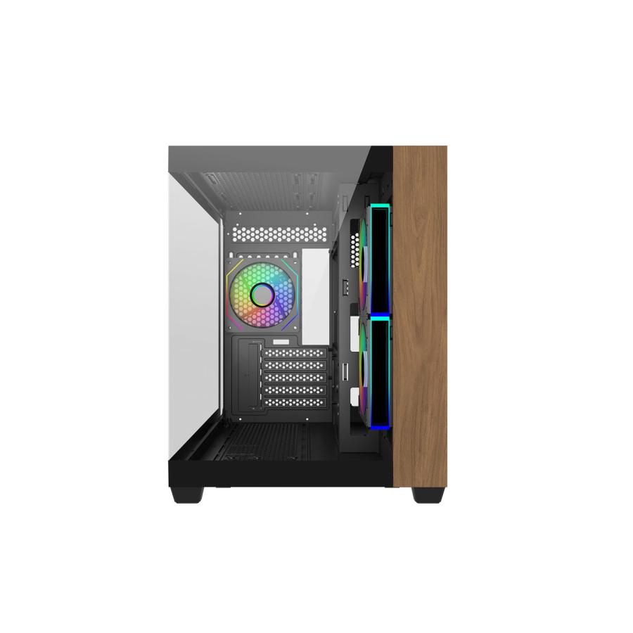 Cooler Master E481-KHNN-S00 Elite 481 WOOD Black, mATX, Front Panel, 70° Full-View Tempered Glass 2 Cooler Master E481-KHNN-S00 Elite 481 WOOD Black, mATX, Front Panel, 70° Full-View Tempered Glass - Afbeelding 2