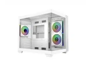 Cooler Master E481-WHNN-S00 Elite 481 WOOD White, mATX, Front Panel, 70° Full-View Tempered Glass