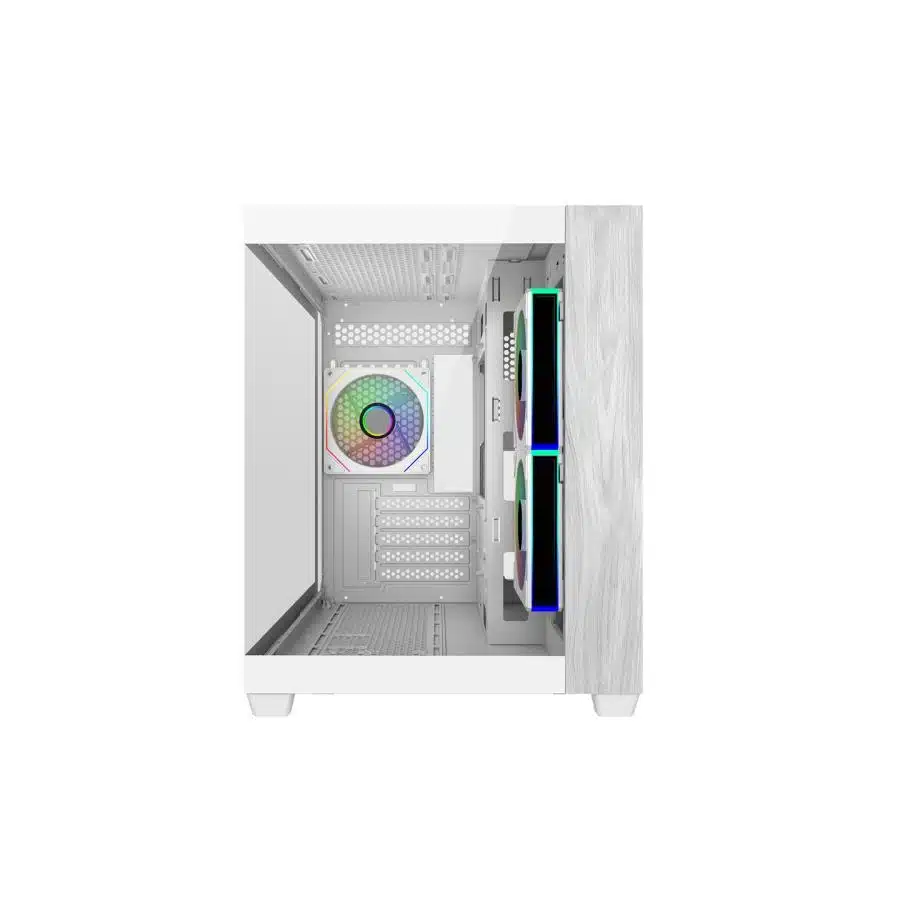 Cooler Master E481-WHNN-S00 Elite 481 WOOD White, mATX, Front Panel, 70° Full-View Tempered Glass 2 Cooler Master E481-WHNN-S00 Elite 481 WOOD White, mATX, Front Panel, 70° Full-View Tempered Glass - Afbeelding 2
