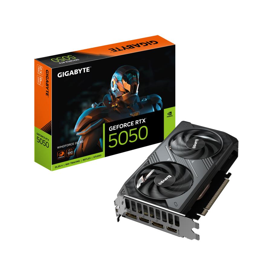 Gigabyte GV-N5050WF2OC-8GD GeForce RTX 5050 WINDFORCE OC 8G, 8GB GDDR6, 128 bit, PCIe 5.0 1 Gigabyte GV-N5050WF2OC-8GD GeForce RTX 5050 WINDFORCE OC 8G, 8GB GDDR6, 128 bit, PCIe 5.0