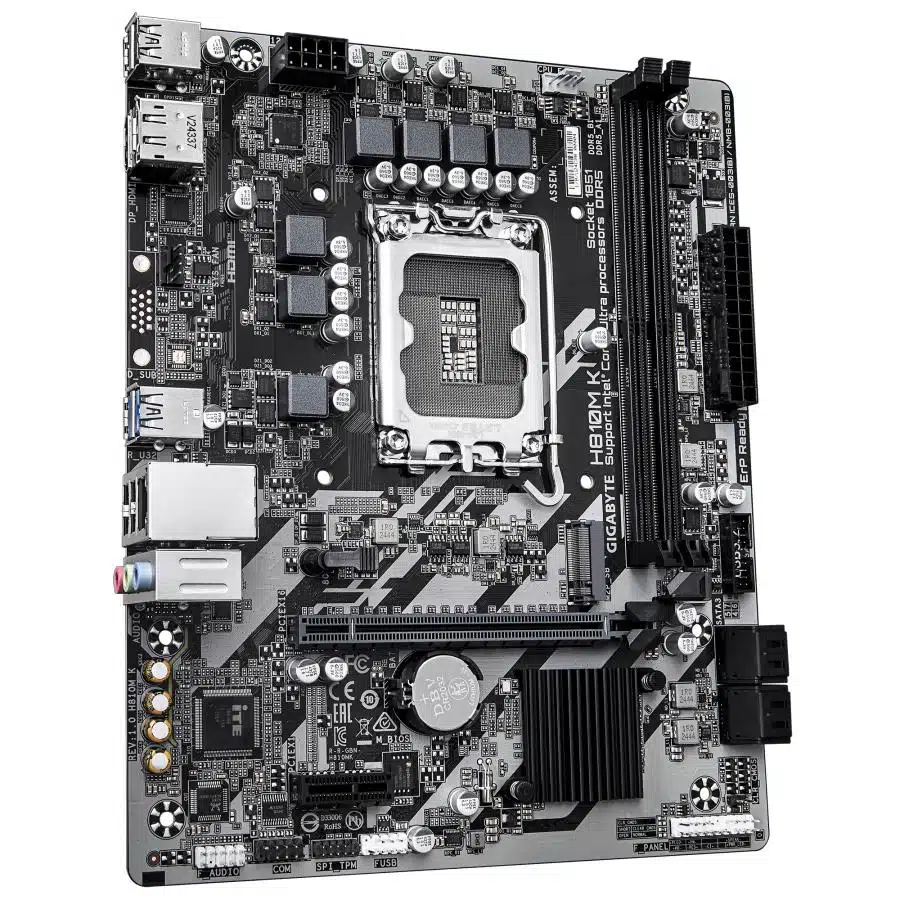 Gigabyte H810M K H810M K Intel Core Ultra (Series 2) mATX, LGA 1851, PCIe 4.0, GbE, USB 3.2 Gen 1 3 Gigabyte H810M K H810M K Intel Core Ultra (Series 2) mATX, LGA 1851, PCIe 4.0, GbE, USB 3.2 Gen 1 - Afbeelding 3