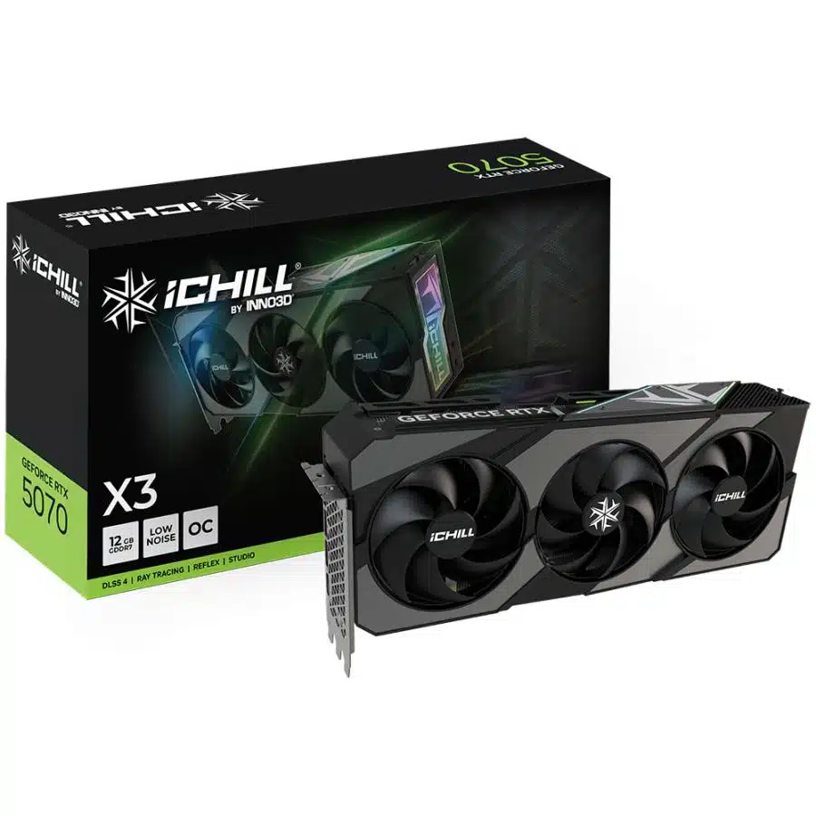 INNO3D C507T3-16D7X-176069R GEFORCE RTX 5070 Ti ICHILL X3, 16GB, GDDR7, 192-bit, PCie 5.0 1 INNO3D C507T3-16D7X-176069R GEFORCE RTX 5070 Ti ICHILL X3, 16GB, GDDR7, 192-bit, PCie 5.0