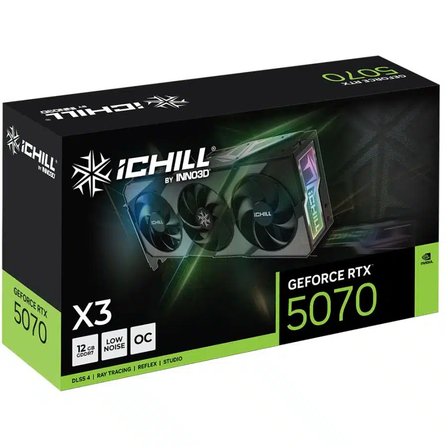 INNO3D C507T3-16D7X-176069R GEFORCE RTX 5070 Ti ICHILL X3, 16GB, GDDR7, 192-bit, PCie 5.0 3 INNO3D C507T3-16D7X-176069R GEFORCE RTX 5070 Ti ICHILL X3, 16GB, GDDR7, 192-bit, PCie 5.0 - Afbeelding 3