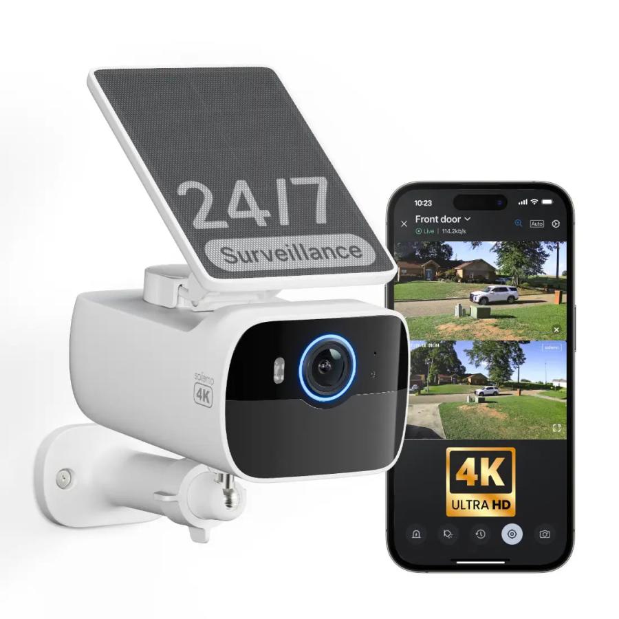 Safemo SC1 SolarCam, 4K UHD Video, 8× Zoom,132° View, Night Vision, Wi-FI 2.4 Ghz, 1.5W solar, Whi 1 Safemo SC1 SolarCam, 4K UHD Video, 8× Zoom,132° View, Night Vision, Wi-FI 2.4 Ghz, 1.5W solar, Whi