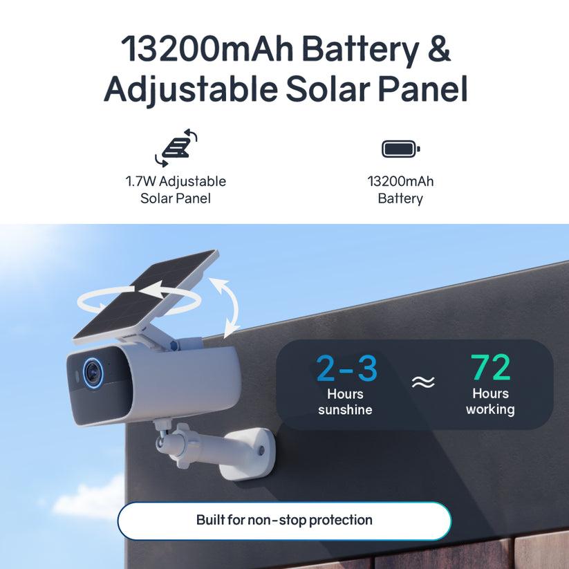 Safemo SC1 SolarCam, 4K UHD Video, 8× Zoom,132° View, Night Vision, Wi-FI 2.4 Ghz, 1.5W solar, Whi 3 Safemo SC1 SolarCam, 4K UHD Video, 8× Zoom,132° View, Night Vision, Wi-FI 2.4 Ghz, 1.5W solar, Whi - Afbeelding 3