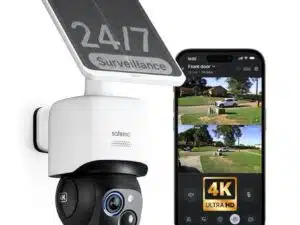 Safemo ST1 SolarCam 4K UHD Video, 8x Zoom,132° View, Night Vision, Wi-FI 2.4 Ghz, 3W solar, White