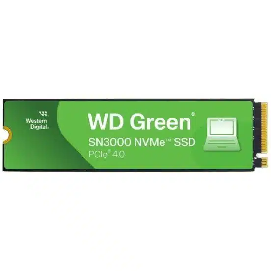 Western Digital WDS100T4G0E-00CPS0SSD WD Green SN3000 SSD, 1 TB, M.2, PCIe Gen4 x4, 5000 MB/s 1 Western Digital WDS100T4G0E-00CPS0SSD WD Green SN3000 SSD, 1 TB, M.2, PCIe Gen4 x4, 5000 MB/s