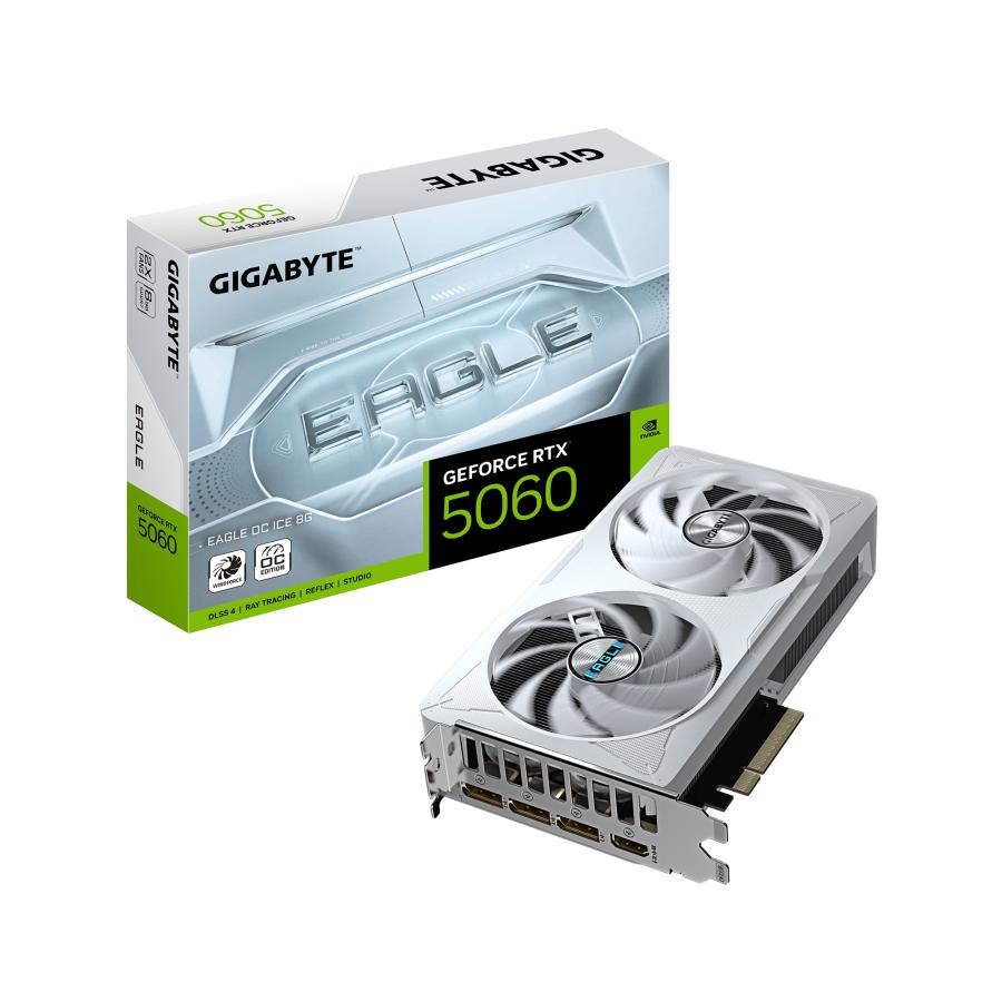 Gigabyte GV-N5060EAGLEOC ICE-8GD GeForce RTX 5060 EAGLE OC ICE 8G, 8GB GDDR7, 128 bit, PCIe 5.0 1 Gigabyte GV-N5060EAGLEOC ICE-8GD GeForce RTX 5060 EAGLE OC ICE 8G, 8GB GDDR7, 128 bit, PCIe 5.0