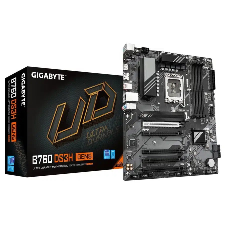Gigabyte B760 DS3H GEN5, ATX, Intel LGA1700, B760, DDR5, 2x M.2, Gbe LAN, USB 3.2 Gen 2x2 1 Gigabyte B760 DS3H GEN5, ATX, Intel LGA1700, B760, DDR5, 2x M.2, Gbe LAN, USB 3.2 Gen 2x2