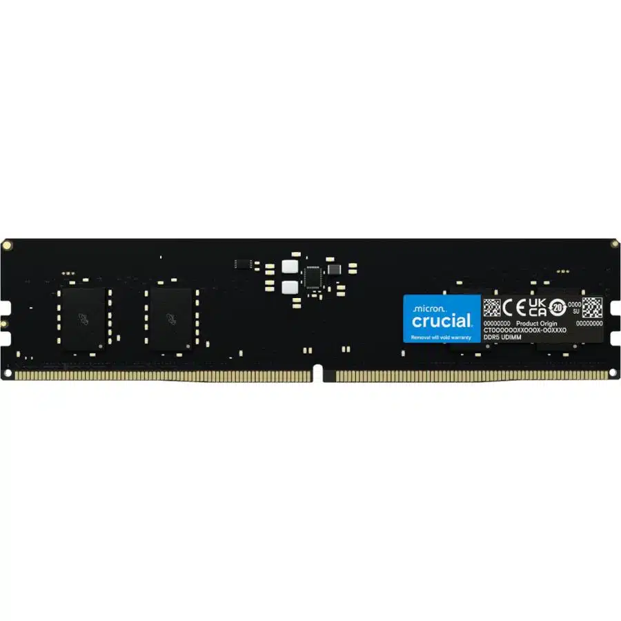Crucial CT32G56C46U5 U-DIMM, 1x 32 GB, DDR5, 5600 MHz, CL46, 1.1v, Black 1 Crucial CT32G56C46U5 U-DIMM, 1x 32 GB, DDR5, 5600 MHz, CL46, 1.1v, Black