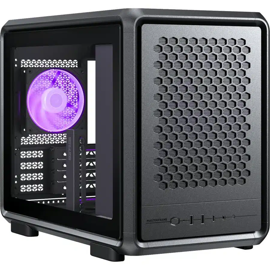 Cooler Master MF400M-KHNN-S00 MasterFrame 400 Mesh Black, mATX, USB 3.2 Type-C, Window, Black 1 Cooler Master MF400M-KHNN-S00 MasterFrame 400 Mesh Black, mATX, USB 3.2 Type-C, Window, Black