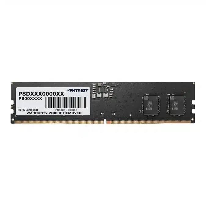 Patriot Memory PSD58G560082 Signature Line DIMM, 1x 8 GB, DDR5, 5600 MHz, CL46, 1.1v, Black 1 Patriot Memory PSD58G560082 Signature Line DIMM, 1x 8 GB, DDR5, 5600 MHz, CL46, 1.1v, Black