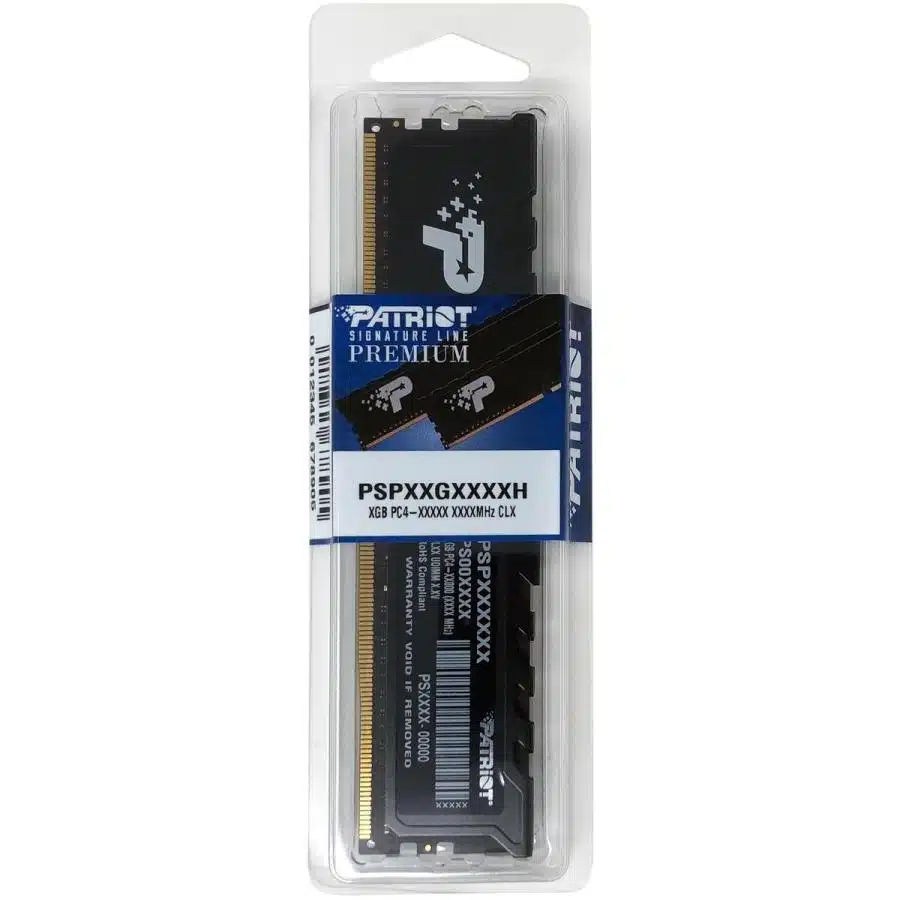 Patriot PSP416G3200H1 Signature Line Premium DIMM, 1x 16GB, DDR4, 3200 Mhz, CL22, 1.2v, Black HS 4 Patriot PSP416G3200H1 Signature Line Premium DIMM, 1x 16GB, DDR4, 3200 Mhz, CL22, 1.2v, Black HS - Afbeelding 4