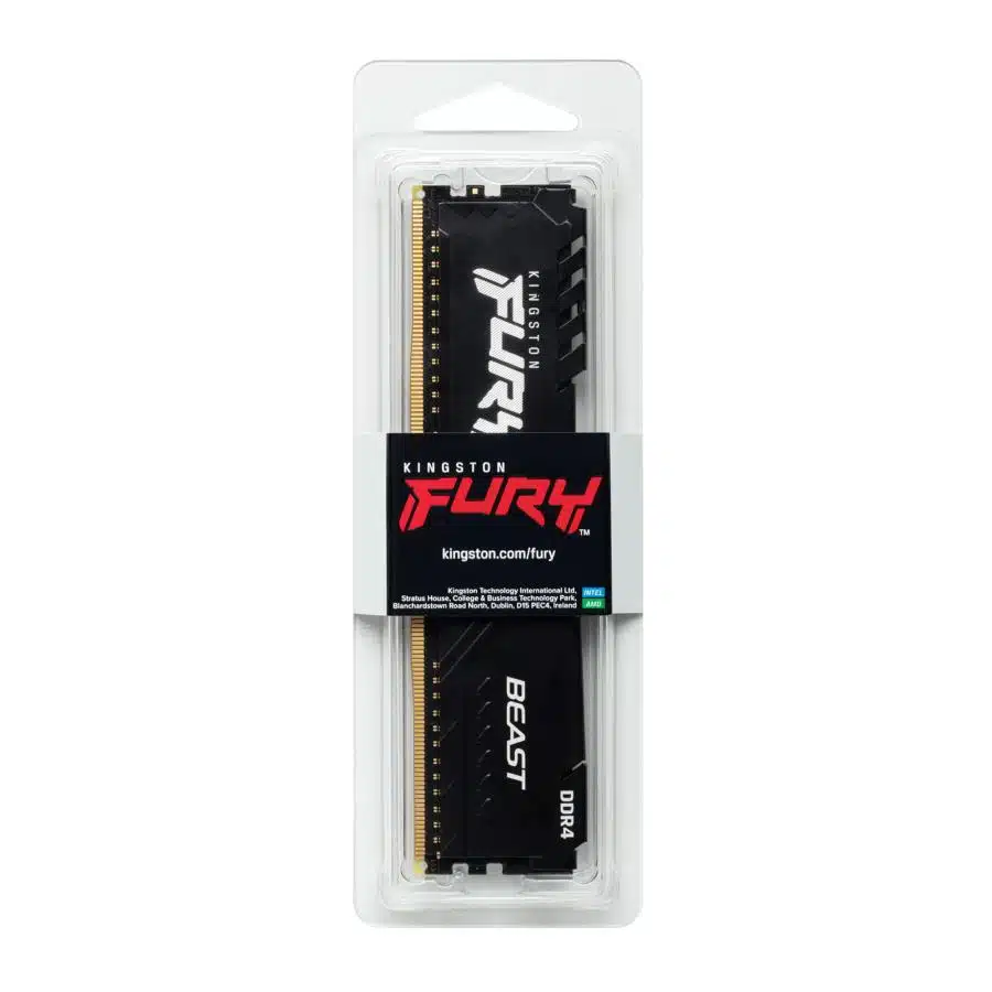 Kingston KF436C17BB/8 Technology FURY Beast DIMM, 1x 8 GB, DDR4, 3600 Mhz, CL17, Black 5 Kingston KF436C17BB/8 Technology FURY Beast DIMM, 1x 8 GB, DDR4, 3600 Mhz, CL17, Black - Afbeelding 5