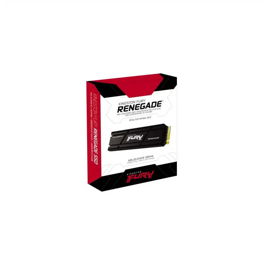 Kingston SFYRSK/1000G FURY RENEGADE 1000G SSD, 1 TB, M.2, PCIe 4.0 NVMe, HEATSINK 4 Kingston SFYRSK/1000G FURY RENEGADE 1000G SSD, 1 TB, M.2, PCIe 4.0 NVMe, HEATSINK - Afbeelding 4
