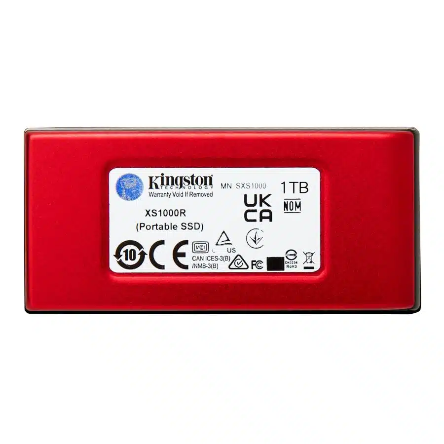 Kingston SXS1000R/1000G XS1000 Red External SSD, 1 TB, USB Type-C/ USB 3.2 Gen 2, 1050 MB/s, Red 2 Kingston SXS1000R/1000G XS1000 Red External SSD, 1 TB, USB Type-C/ USB 3.2 Gen 2, 1050 MB/s, Red - Afbeelding 2
