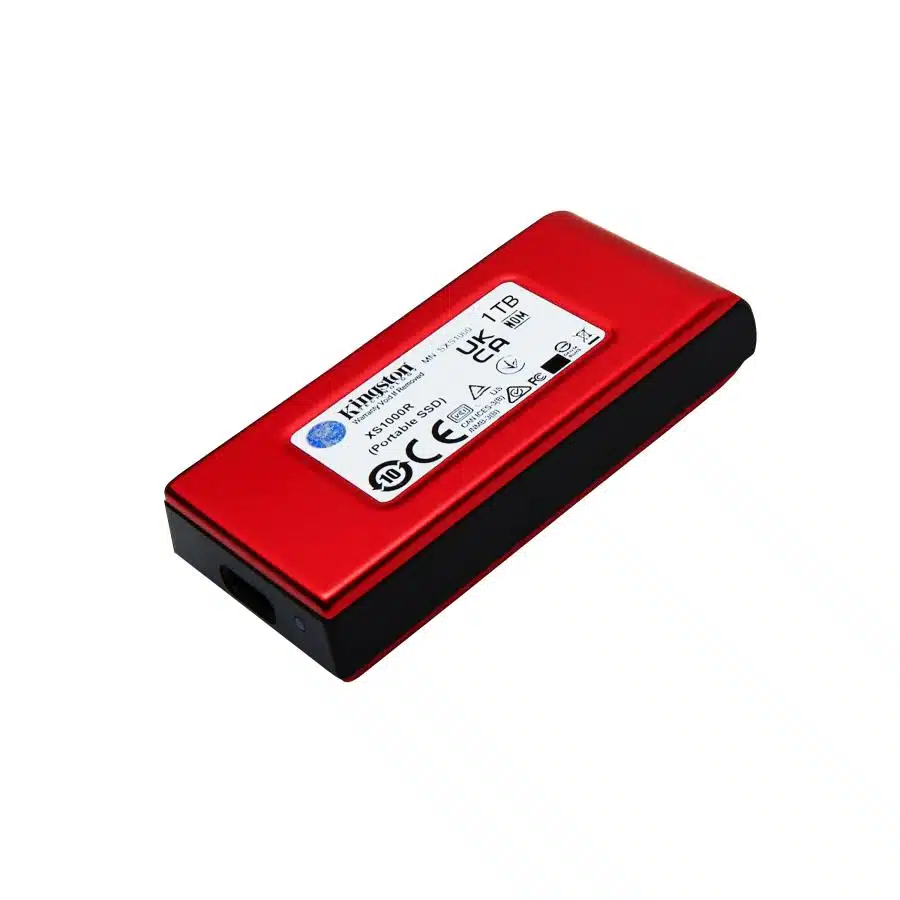 Kingston SXS1000R/1000G XS1000 Red External SSD, 1 TB, USB Type-C/ USB 3.2 Gen 2, 1050 MB/s, Red 4 Kingston SXS1000R/1000G XS1000 Red External SSD, 1 TB, USB Type-C/ USB 3.2 Gen 2, 1050 MB/s, Red - Afbeelding 4