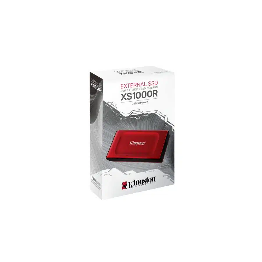 Kingston SXS1000R/1000G XS1000 Red External SSD, 1 TB, USB Type-C/ USB 3.2 Gen 2, 1050 MB/s, Red 5 Kingston SXS1000R/1000G XS1000 Red External SSD, 1 TB, USB Type-C/ USB 3.2 Gen 2, 1050 MB/s, Red - Afbeelding 5
